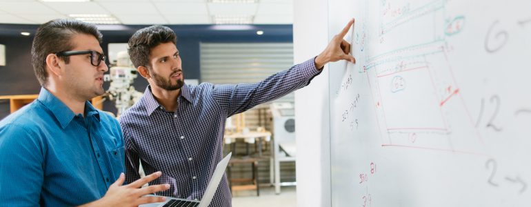 engineering students actively learning